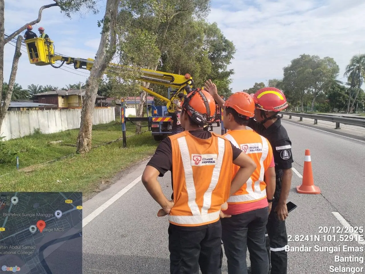 瓜冷工程局与各机构携手 砍伐修剪高风险区危树