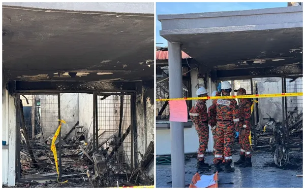 பட்டர்வொர்த் தீ விபத்து சம்பவத்தில் ஒரு மாதுவும் அவரின் வளர்ப்பு மகளும் கருகி மாண்டனர்