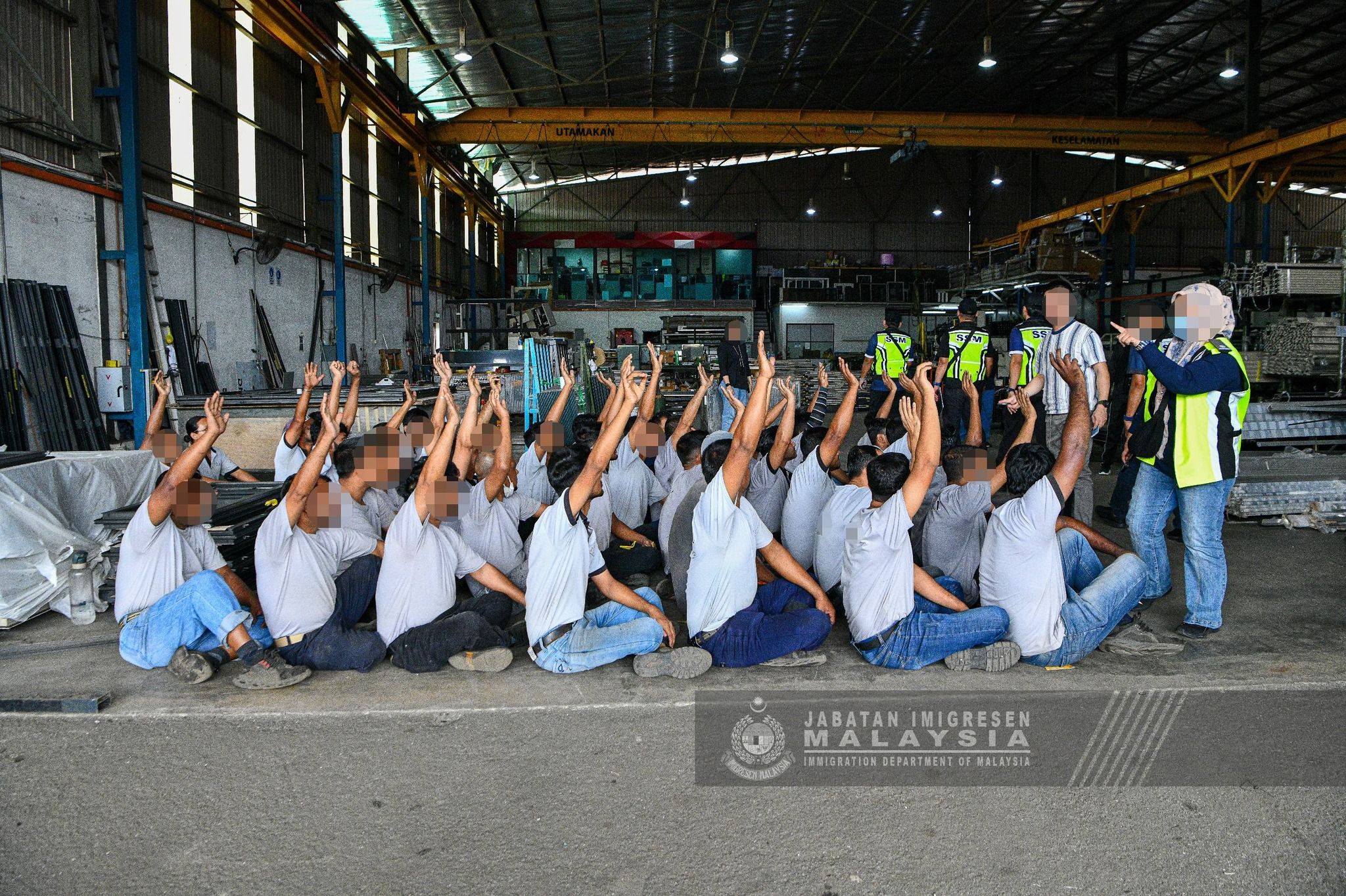 取缔士毛月双溪龙工厂工地 移民局捕171非法外劳