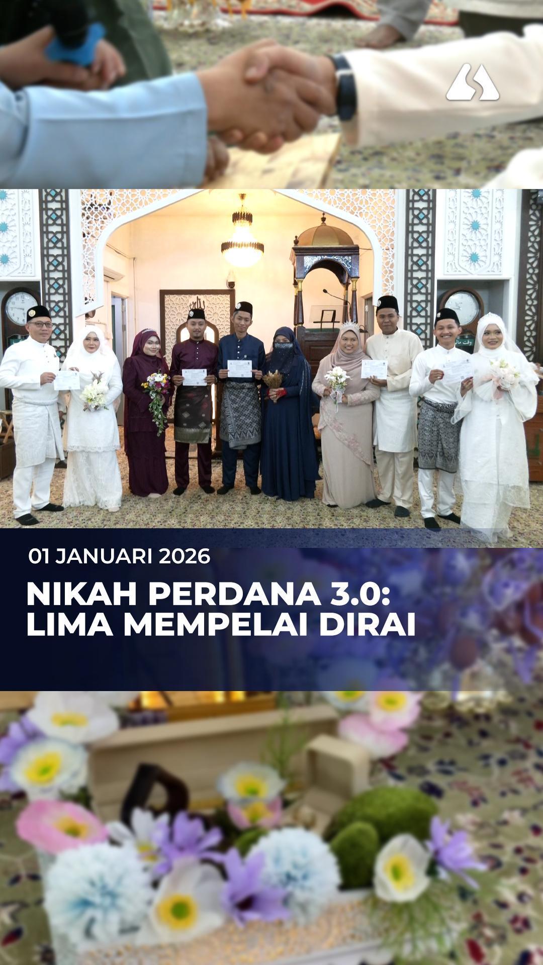 Nikah Perdana 3.0: Lima pasangan diijab kabul serentak