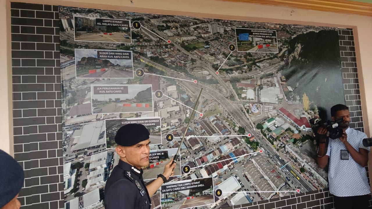 பத்துமலை தைப்பூசம் 2026: சுற்றுவட்டாரத்தில் 7 முக்கிய சாலைகள் மூடல்; 1,520 போலீசார் பாதுகாப்பு பணியில் ஈடுபடுத்தப்படுவர்