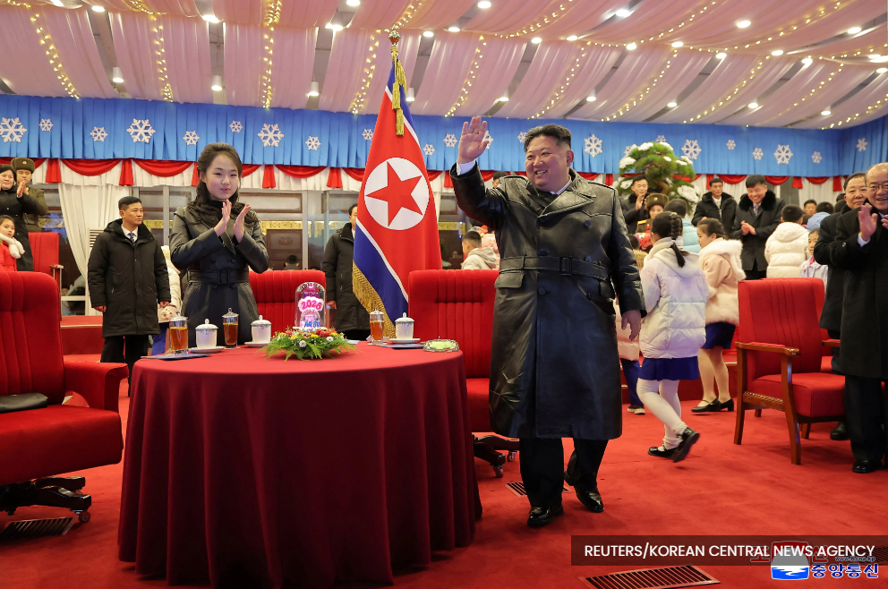 North Korea's Kim Jong Un attends New Year celebrations with daughter