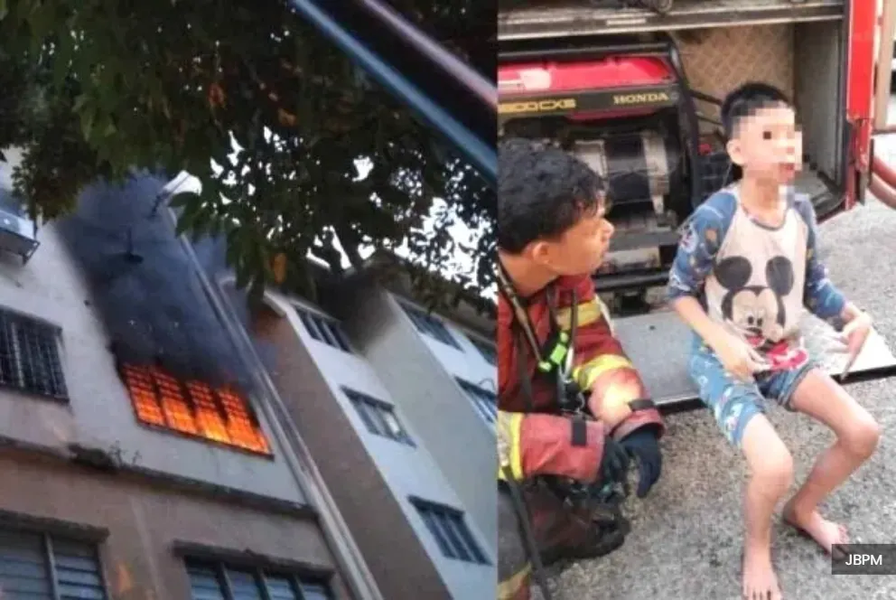 13-year-old rescued in morning blaze at Puchong apartment