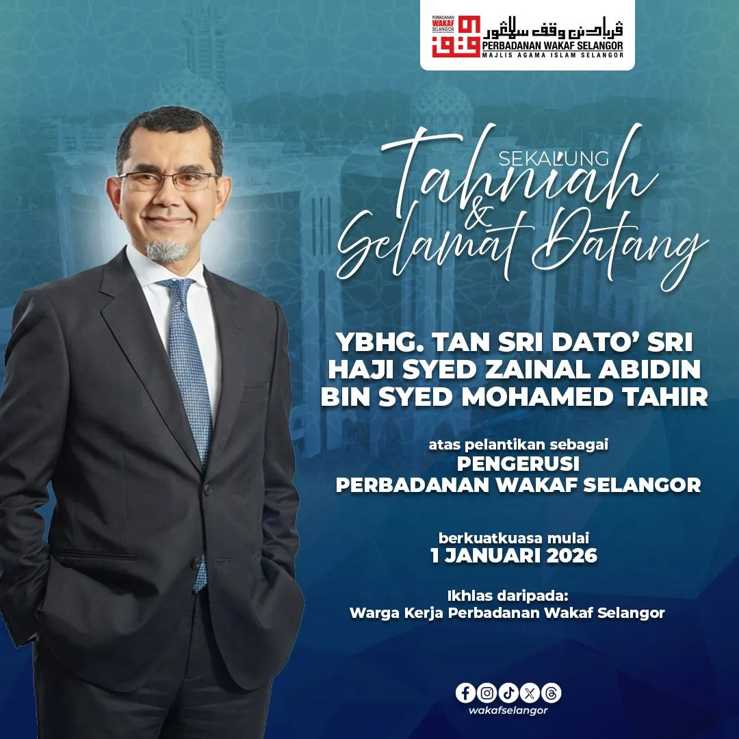 Tan Sri Syed Zainal Abidin dilantik Pengerusi Perbadanan Wakaf Selangor