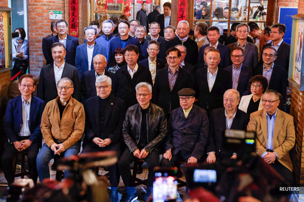 'People's dad' Jensen Huang praises, pushes Nvidia suppliers on mobbed Taiwan visit