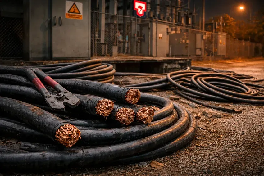 செமினியில் தெனாகா நேஷனல் பெர்ஹாட் (TNB) நிறுவனத்திற்குச் சொந்தமான மின்கம்பிகளைத் திருட முயன்ற  நால்வர்.