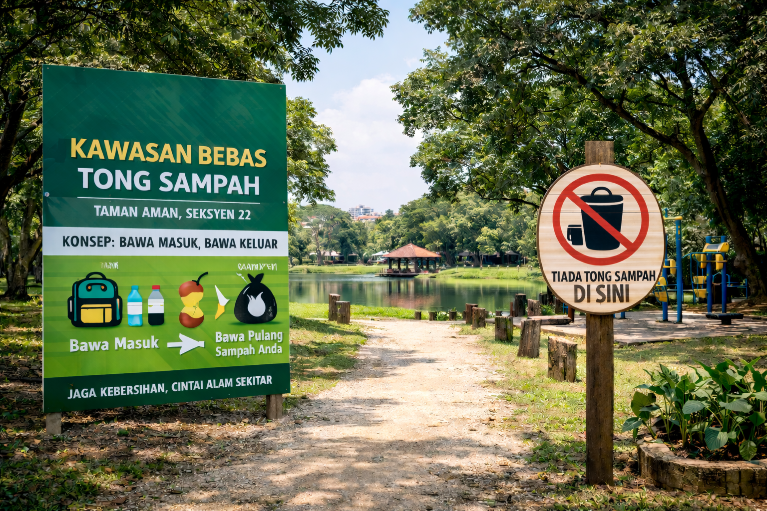 MBPJ laksana projek perintis kawasan bebas tong sampah di Taman Aman