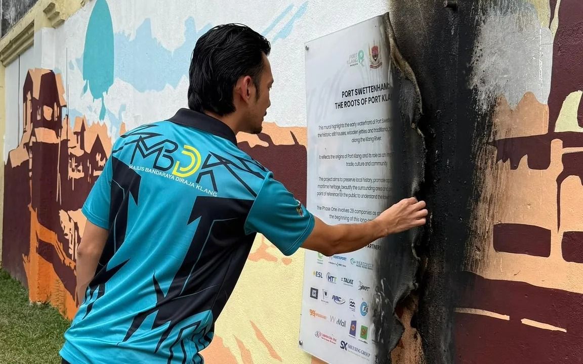 巴生港口壁画遭蓄意破坏 州议员悬赏1000抓凶手