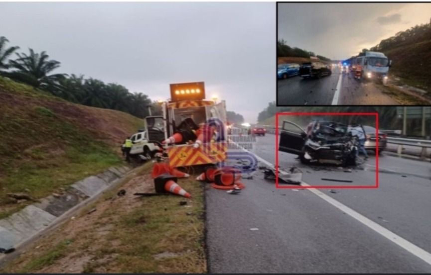 豪雨中失控撞大道巡逻车  5岁女童身亡.父母受伤