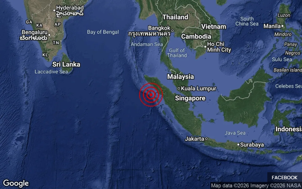 சுமத்ராவில் வலுவான நிலநடுக்கம் ஏற்பட்டது