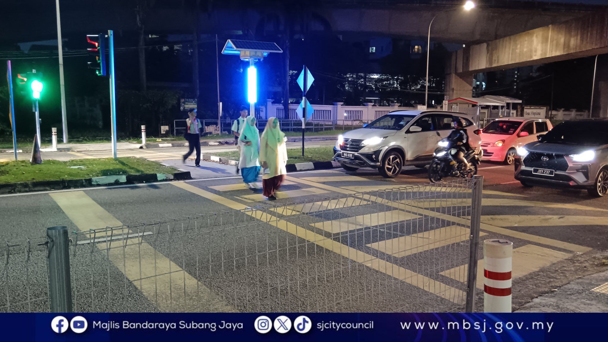 梳邦市厅启用智能感测系统   强化行人过路安全