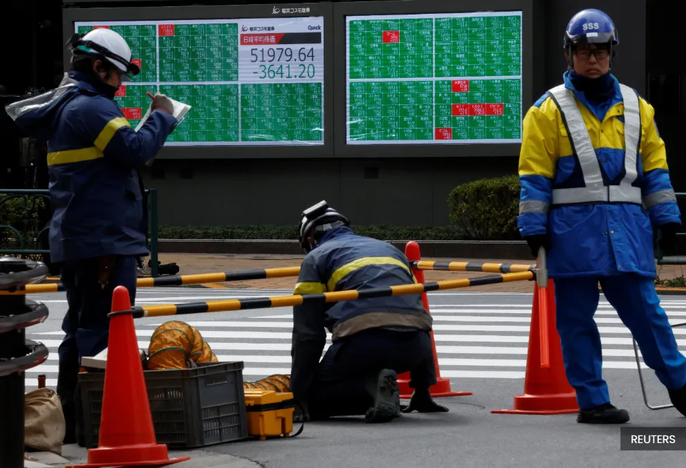 Global shares slide, yields climb as Gulf war intensifies
