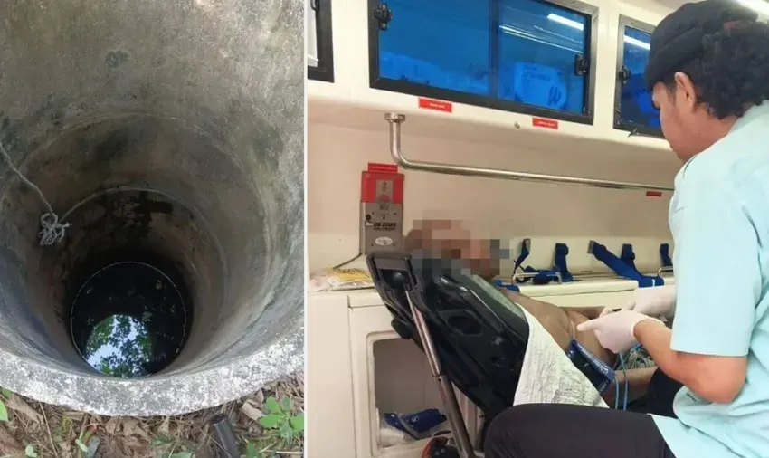 கிணறில் தவறி விழுந்த முதியவர்  இரண்டு நாட்களுக்கு பின்  பொது மக்களால்  உயிருடன் மீட்கப்பட்டார்.