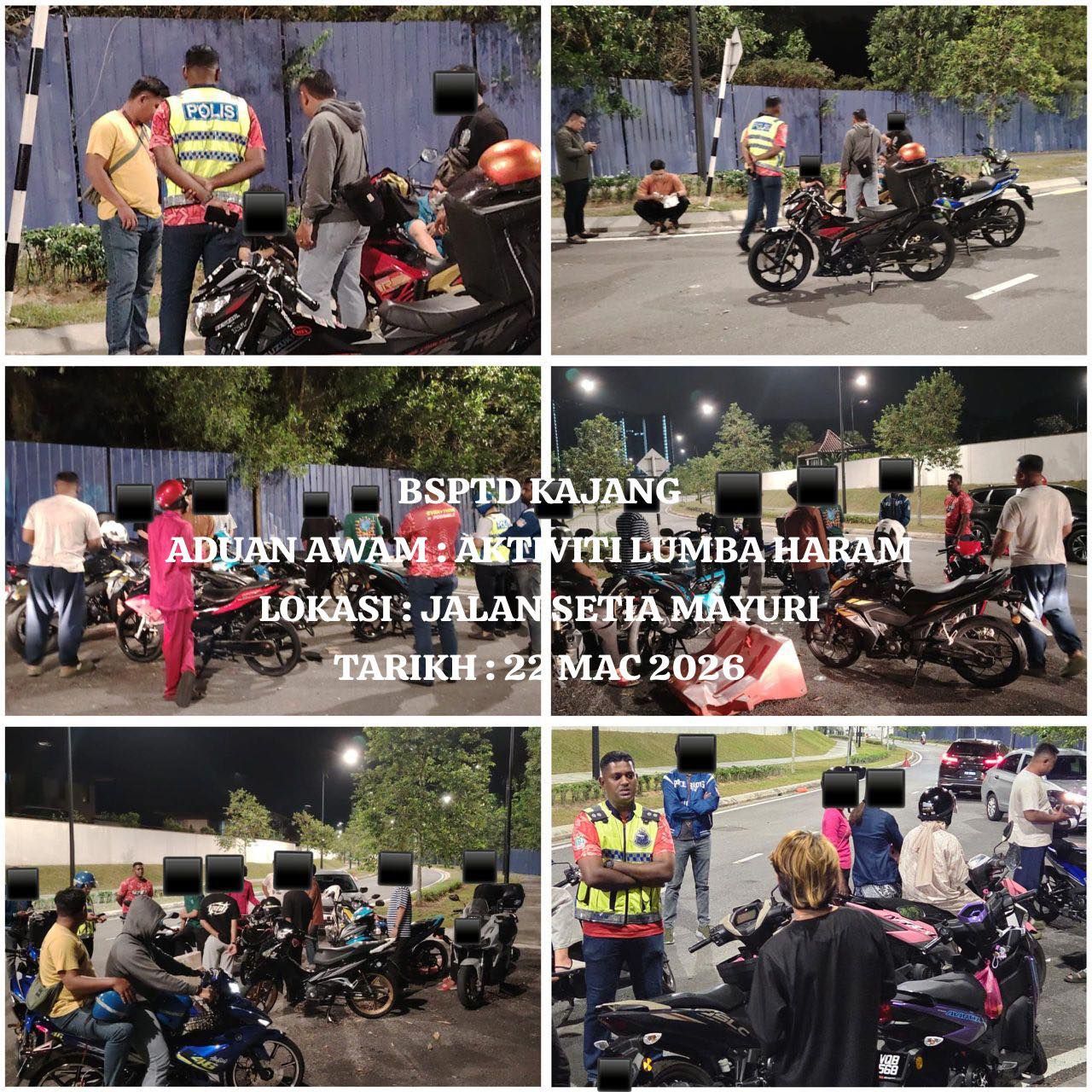 Operasi cegah lumba haram, polis keluarkan 46 saman