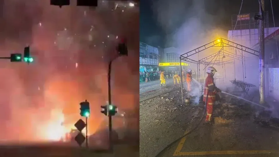 Gerai jual mercun musnah terbakar