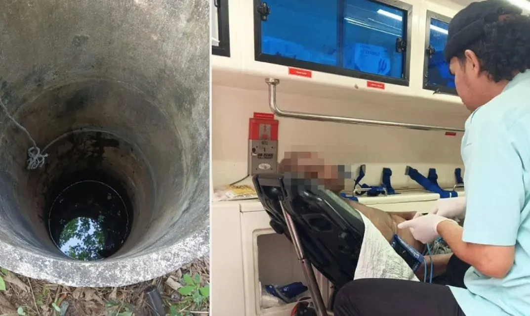 Warga emas terjatuh dalam perigi, diselamatkan selepas dua hari