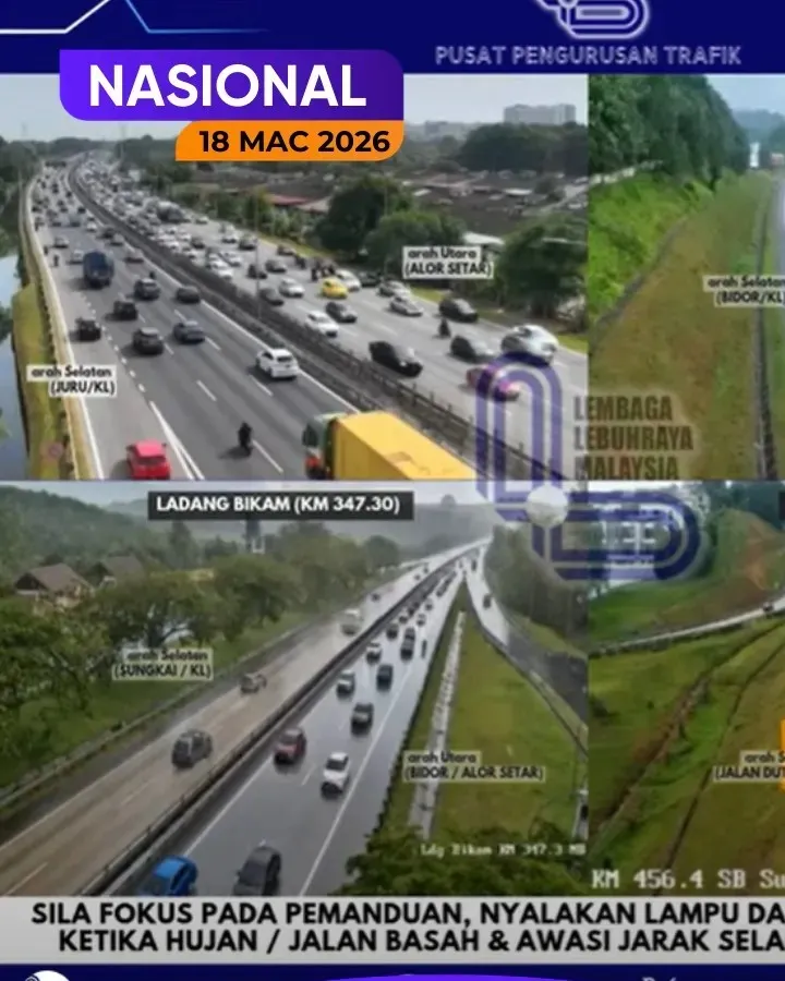 Aliran trafik keluar Lembah Klang mula sesak