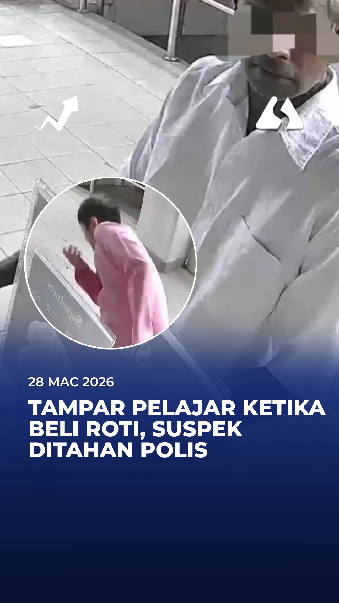 Tampar pelajar ketika beli roti, suspek ditahan polis