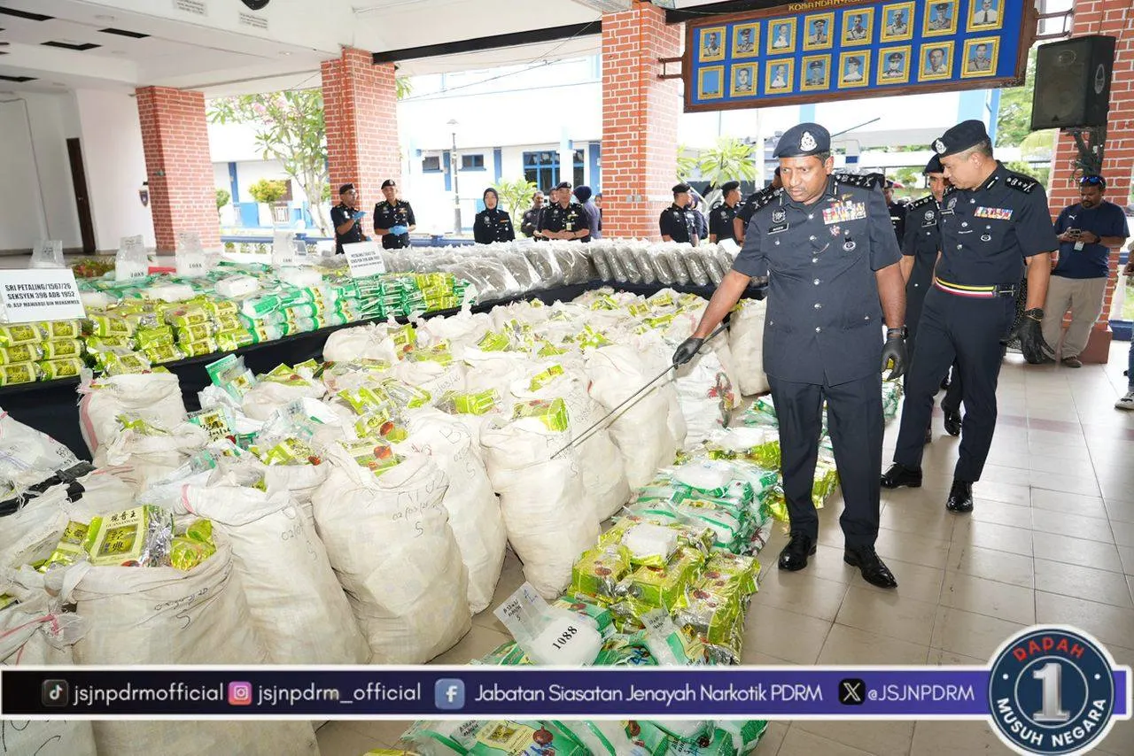 警方捣毁三大贩毒集团 起获逾1.8亿令吉毒品