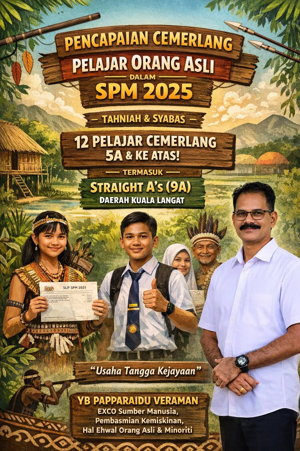 12 pelajar Orang Asli di Selangor catat keputusan cemerlang SPM 2025