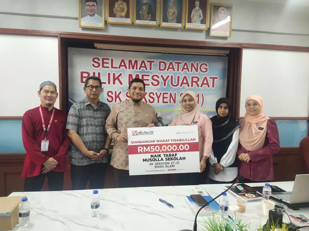 PWS salur RM50,000 naik taraf musolla SK Seksyen 27(1) Shah Alam