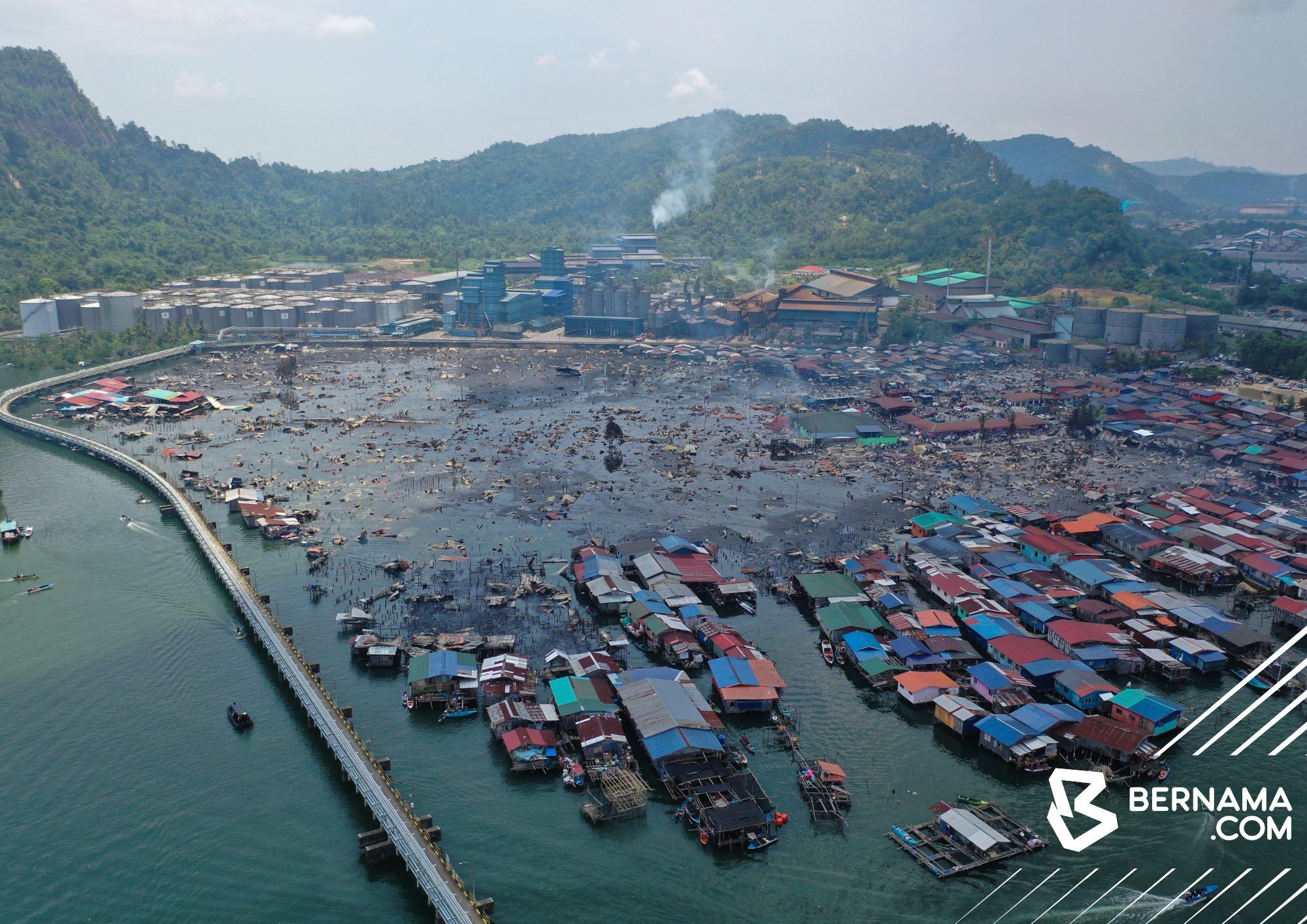1,000 rumah musnah dalam kebakaran di Sandakan, tiada kemalangan jiwa
