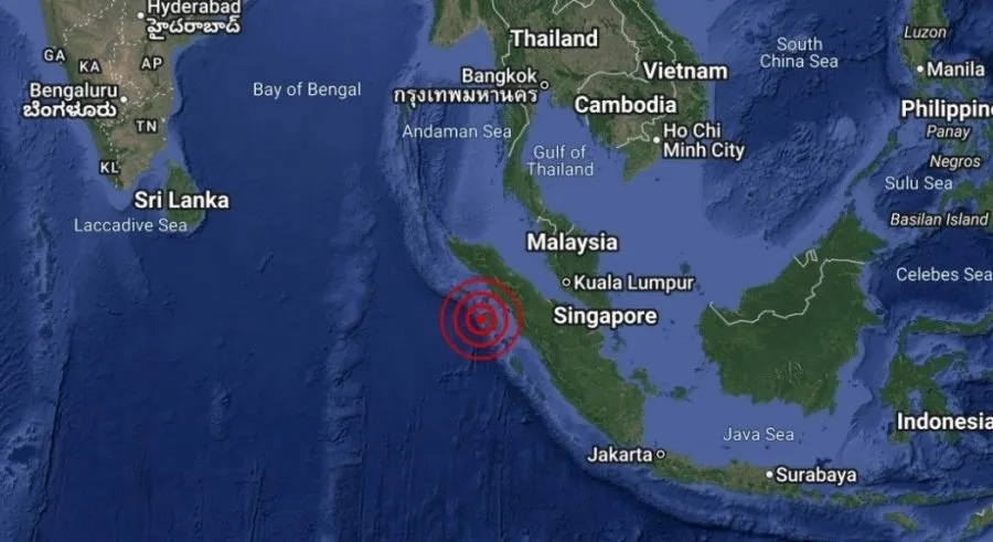 印尼苏门答腊5.9级地震　气象局：大马无海啸威胁