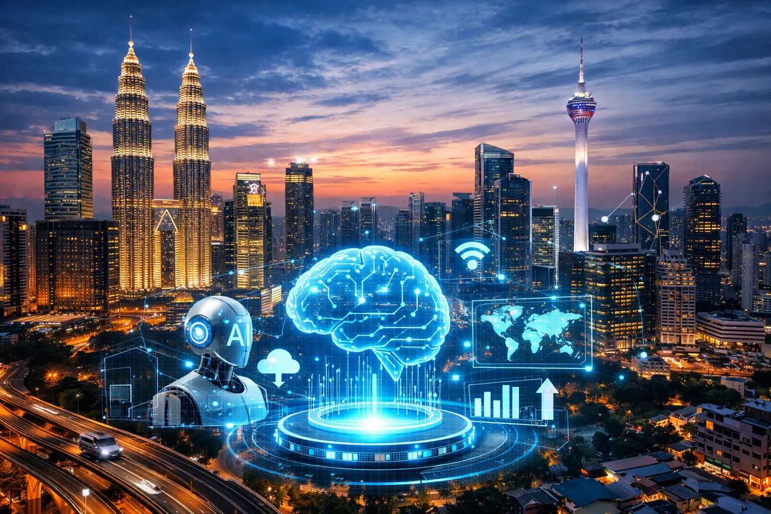 Malaysia ke arah Bandar AI, tuntut transformasi digital menyeluruh - PM