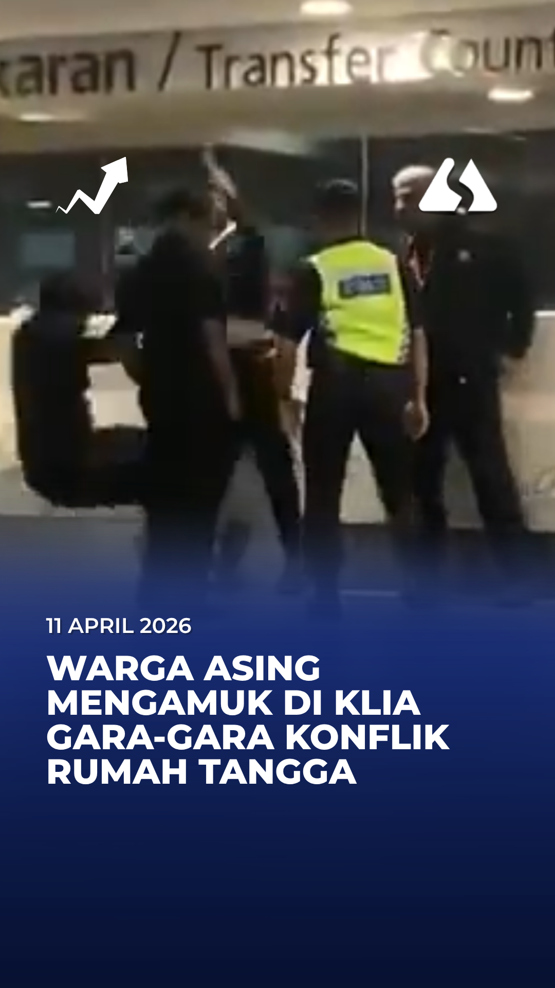 Lelaki warga asing mengamuk di KLIA gara-gara konflik rumah tangga