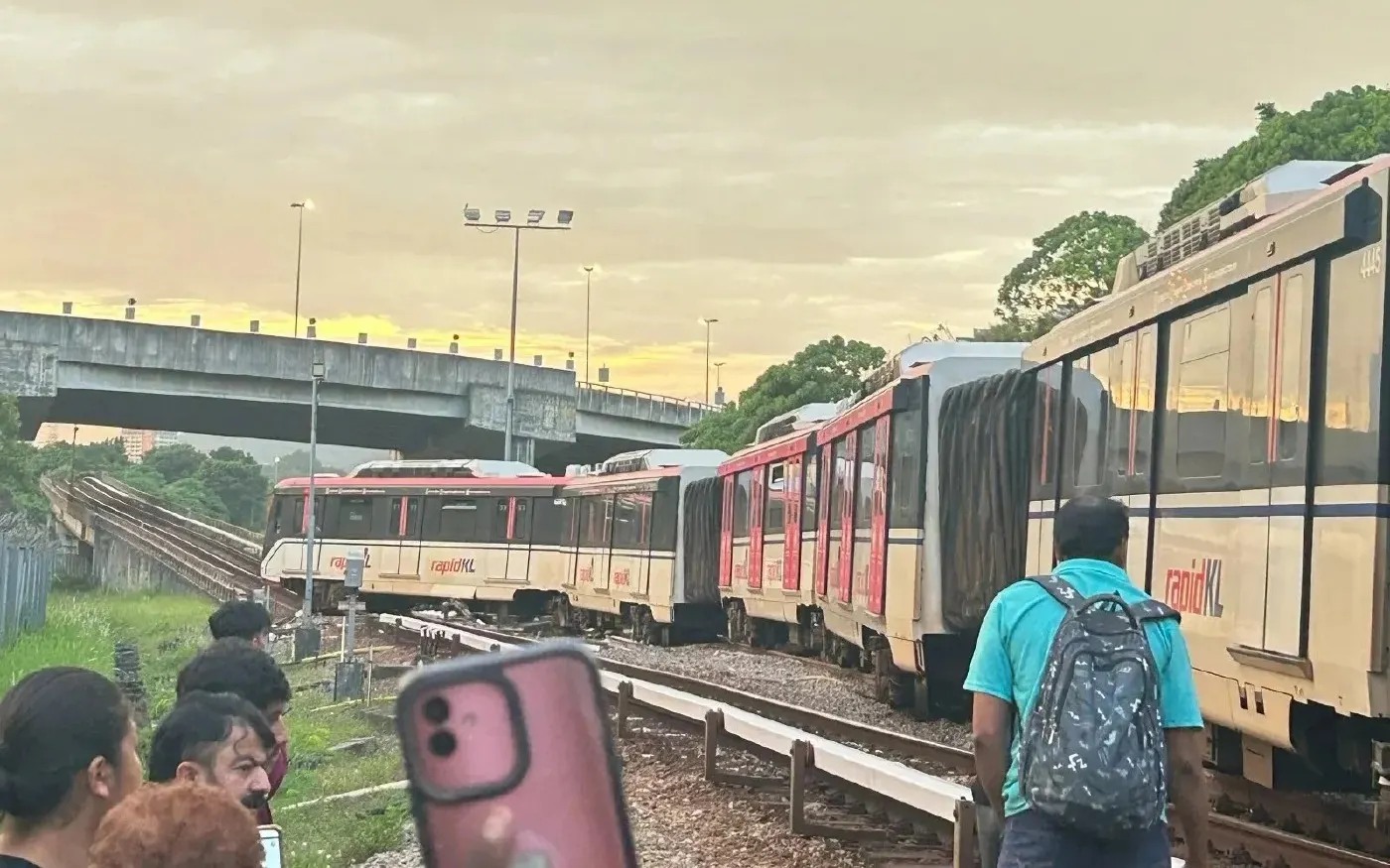 Train derails near Chan Sow Lin station, no injuries reported