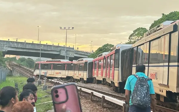Train derails near Chan Sow Lin station, no injuries reported