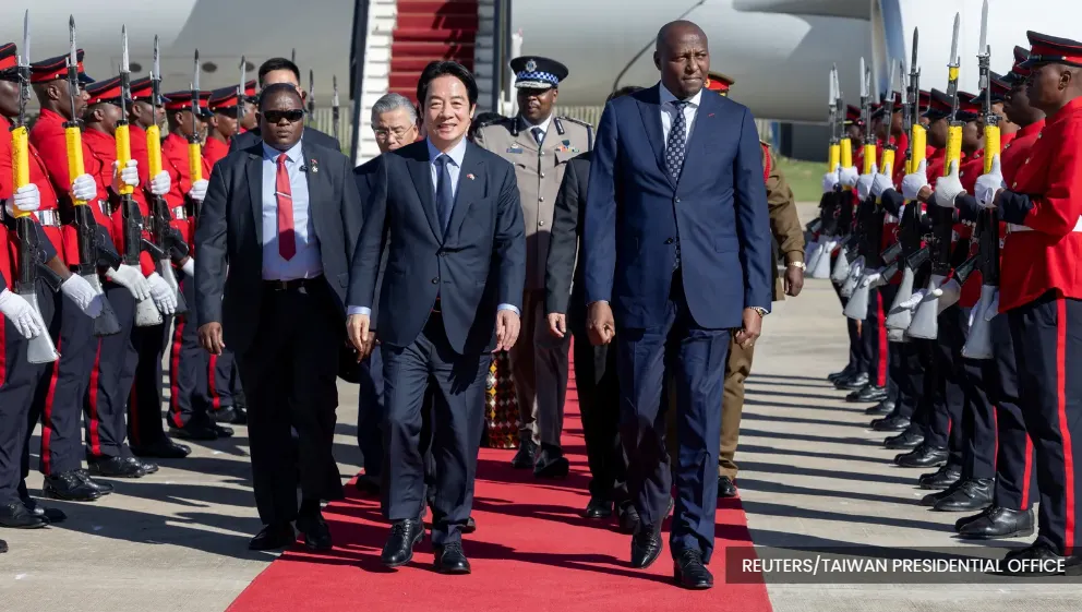 Taiwan's Lai defiant as he begins Eswatini trip; China calls him a 'rat'