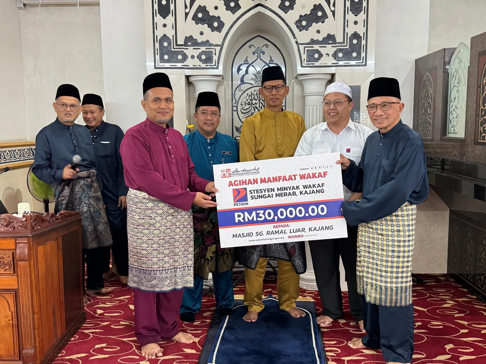 PWS salur RM30,000 manfaat wakaf kepada Masjid Sungai Ramal Luar