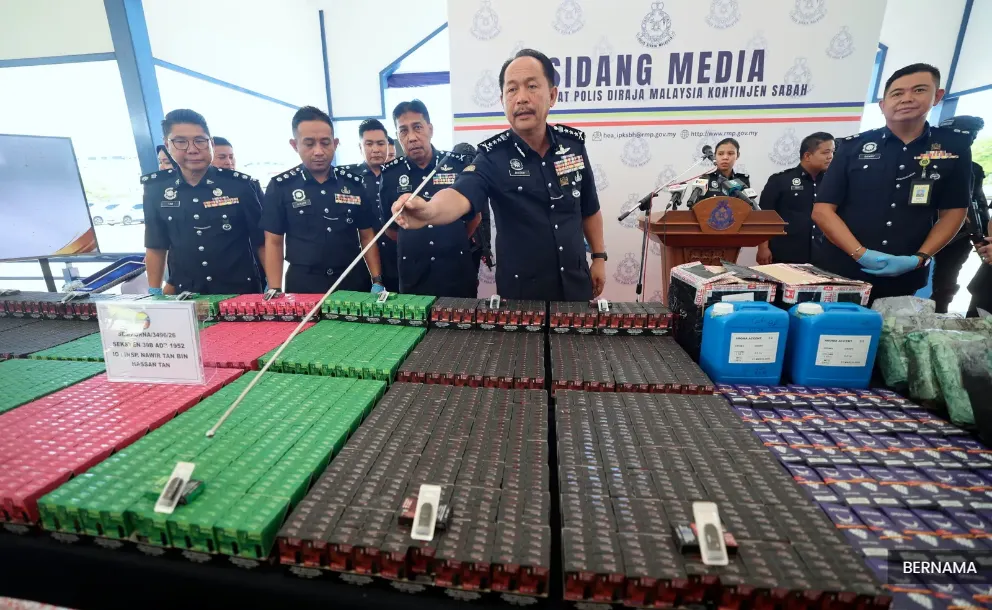 Sabah cops bust trafficking syndicates, seize drugs worth over RM3.25m