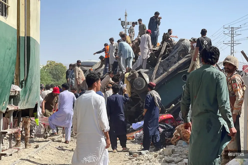 At least 24 killed in Pakistan train blast claimed by separatist militants
