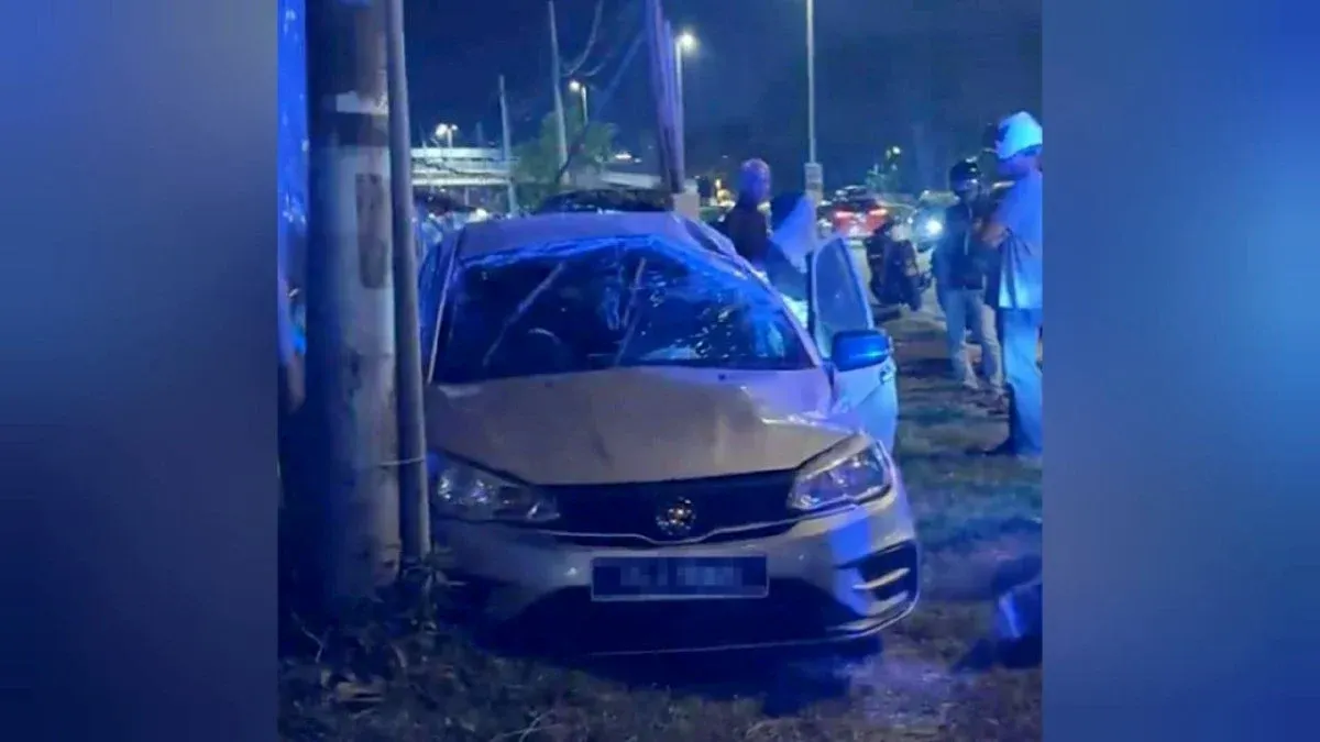 Nahas di Lebuh AMJ: Bayi dipangku ibu cedera tercampak keluar kereta