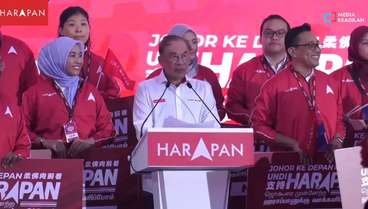 PRN Johor: Anwar umum 56 calon HARAPAN 