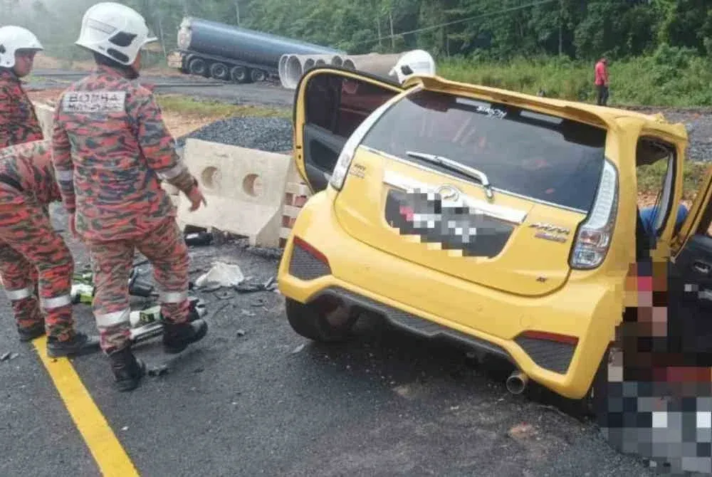Tiga maut, Myvi bertembung lori tangki