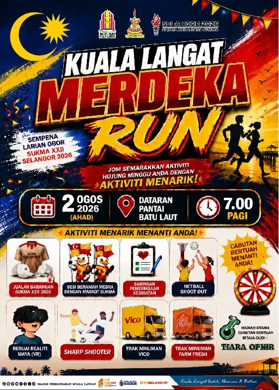 Larian Obor SUKMA ke-22 singgah Kuala Langat 2 Ogos