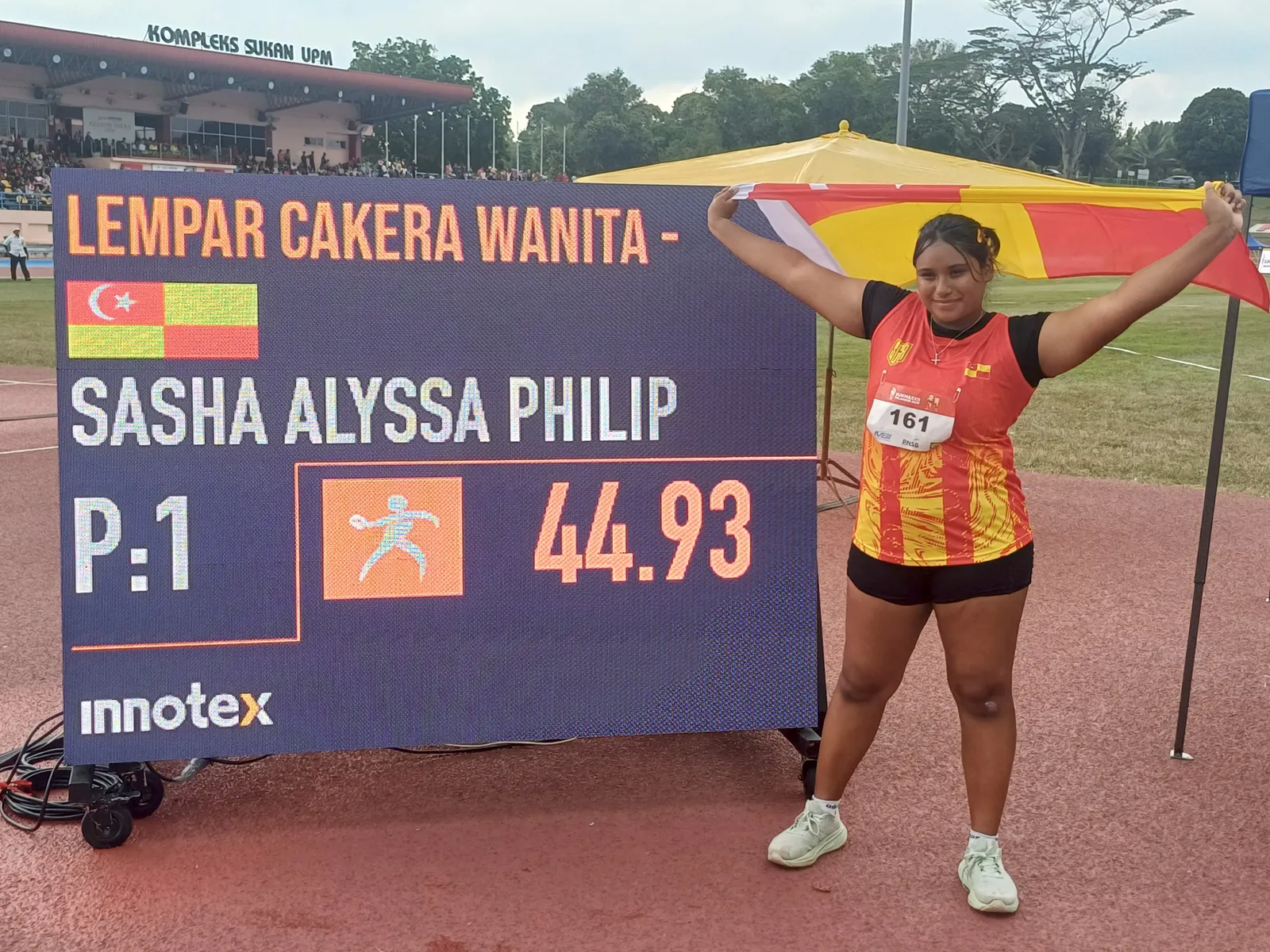 Sasha wins Selangor’s first SUKMA athletics gold for discus throw