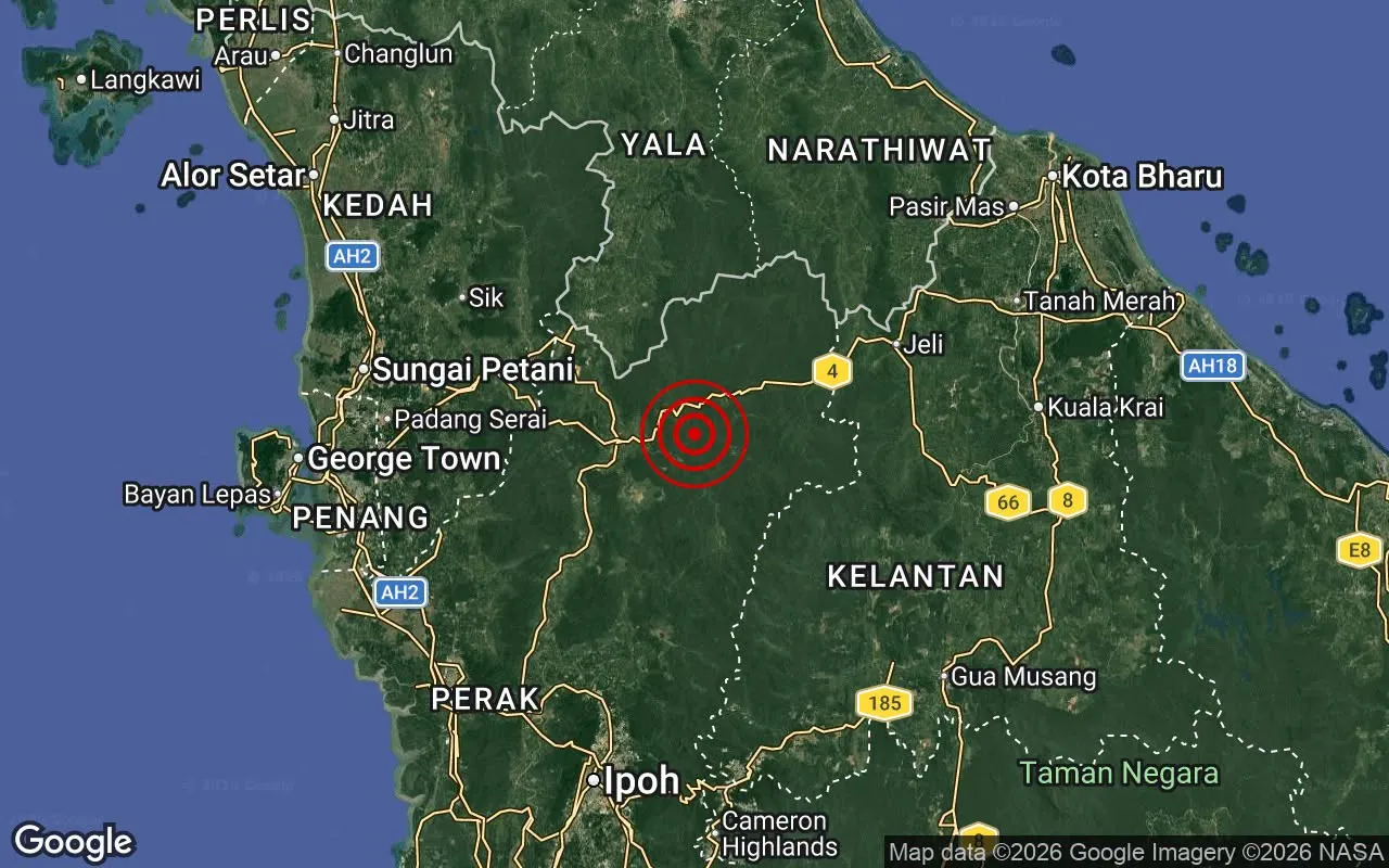3.4-magnitude earthquake hits Temenggor in Perak