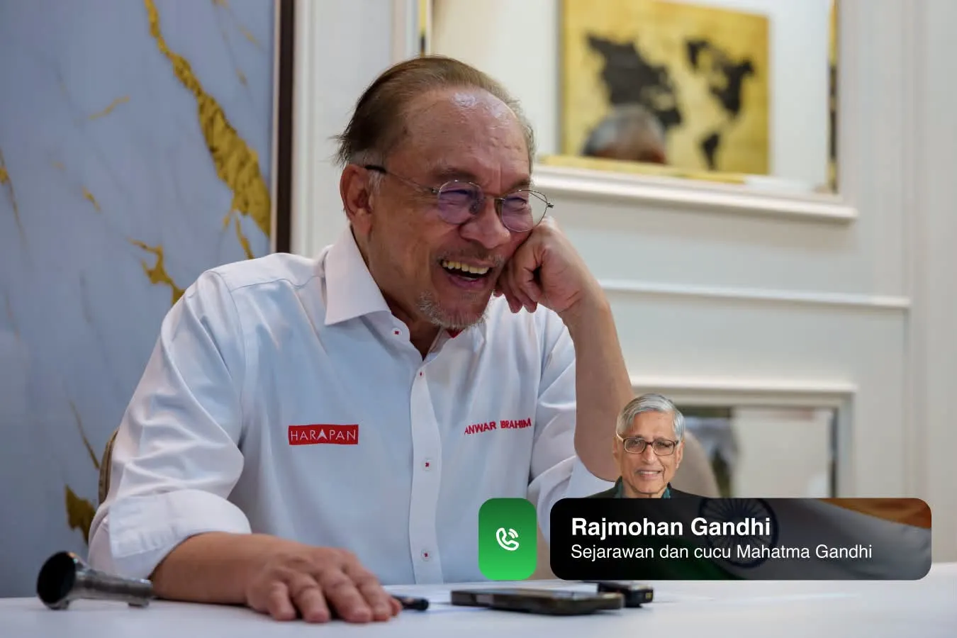 Anwar invites Mahatma Gandhi’s grandson to visit Malaysia