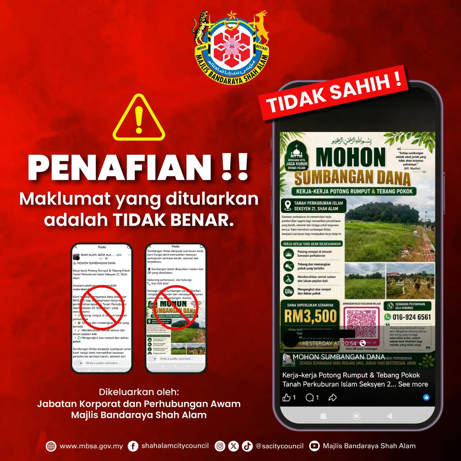 MBSA nafi kutipan dana tanah perkuburan Seksyen 21, dakwa hantaran palsu