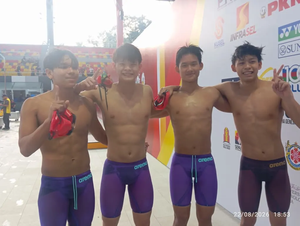 Emas 4x200 meter gaya bebas lelaki jadi milik Selangor
