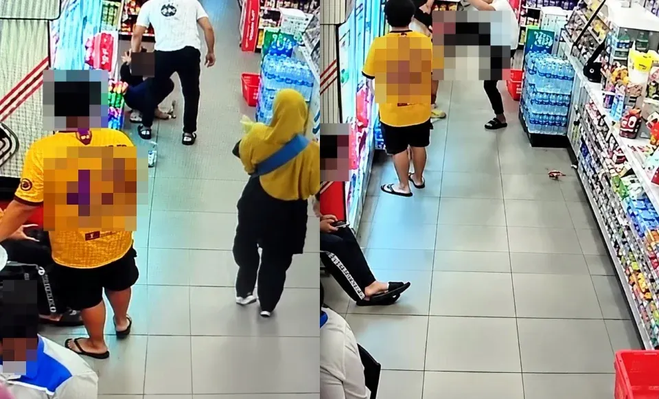 Lelaki belasah penunggang motosikal, berang bayi terjaga, menangis bunyi ekzos
