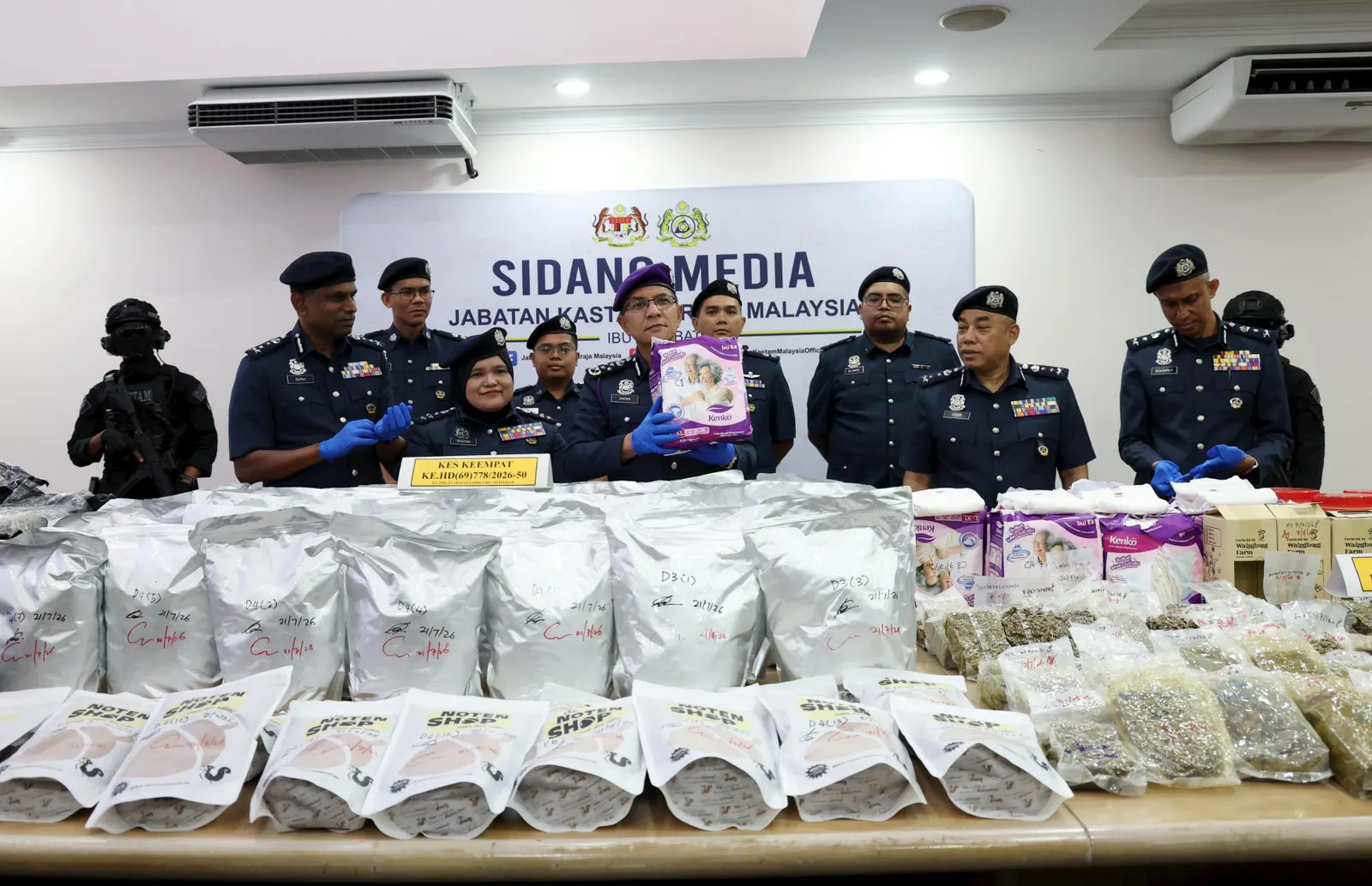 Customs Dept seizes over 700kg of drugs worth RM42.82m in Selangor