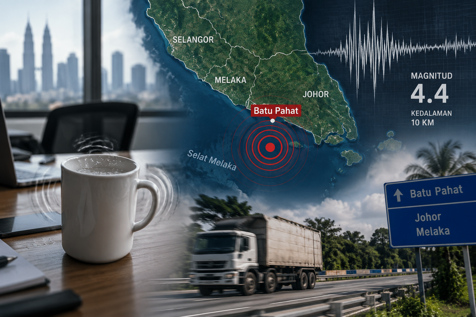 Gempa lemah di Batu Pahat: Penduduk sangka lori punca gegaran