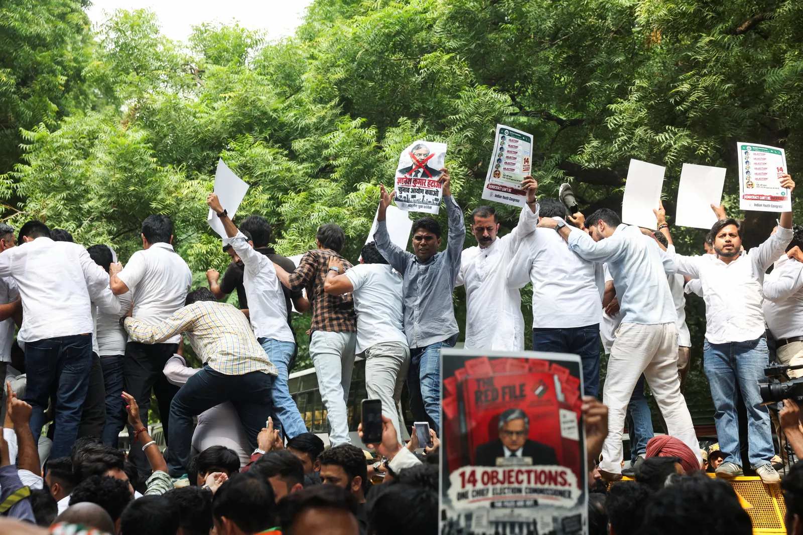 Indian police use tear gas against protesters seeking election chief's ouster