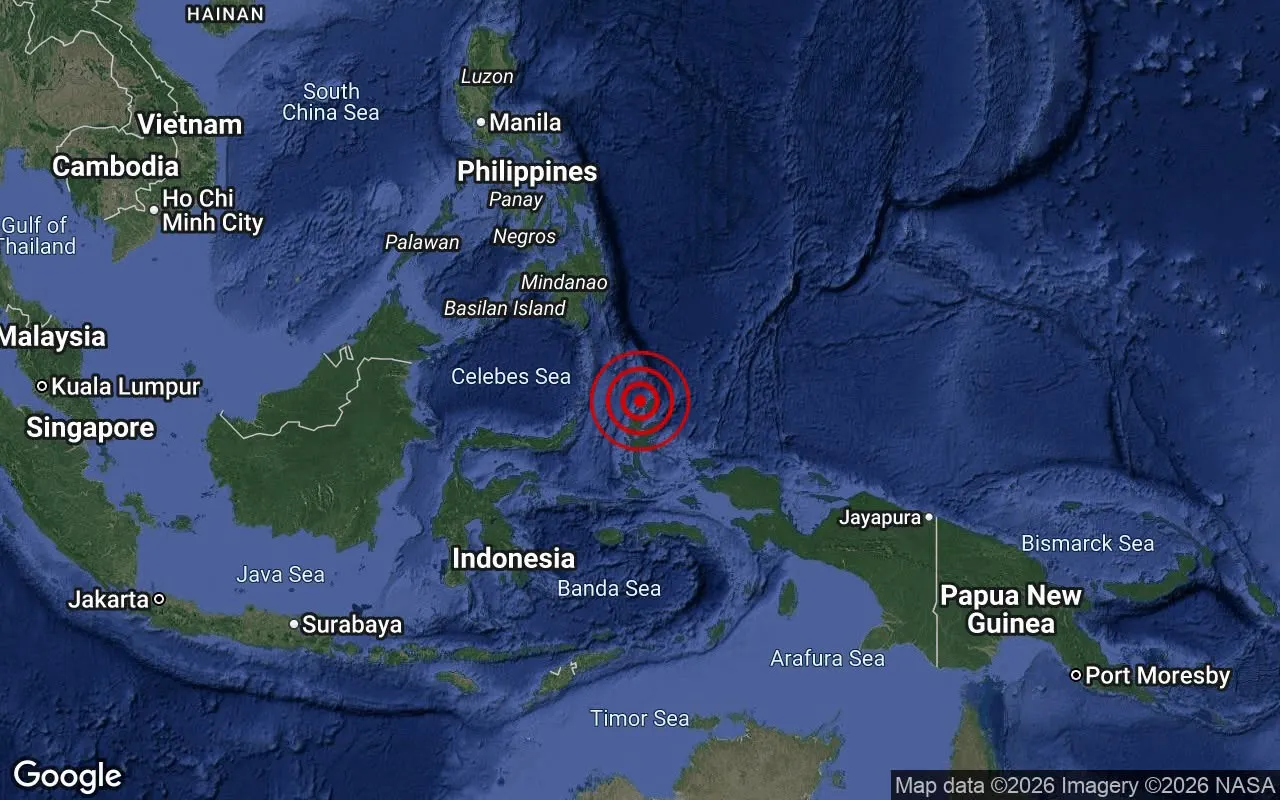 Gempa bumi magnitud 6.2 landa perairan utara Maluku