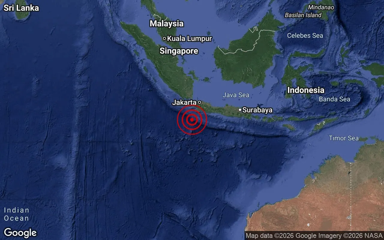 Gempa bumi magnitud 5.0 landa selatan Jawa, tiada ancaman tsunami